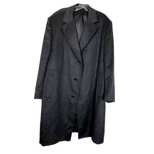 48 50 R  Cardinal of Canada Pure New Cashmere Top Coat Overcoat Black